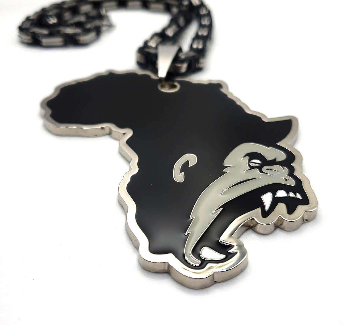 Africa map pendant necklace